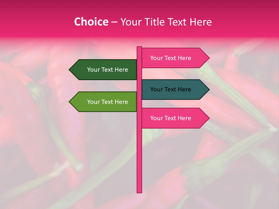 Red Peppers At Farmers Market PowerPoint Template