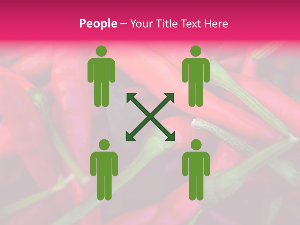 Red Peppers At Farmers Market PowerPoint Template