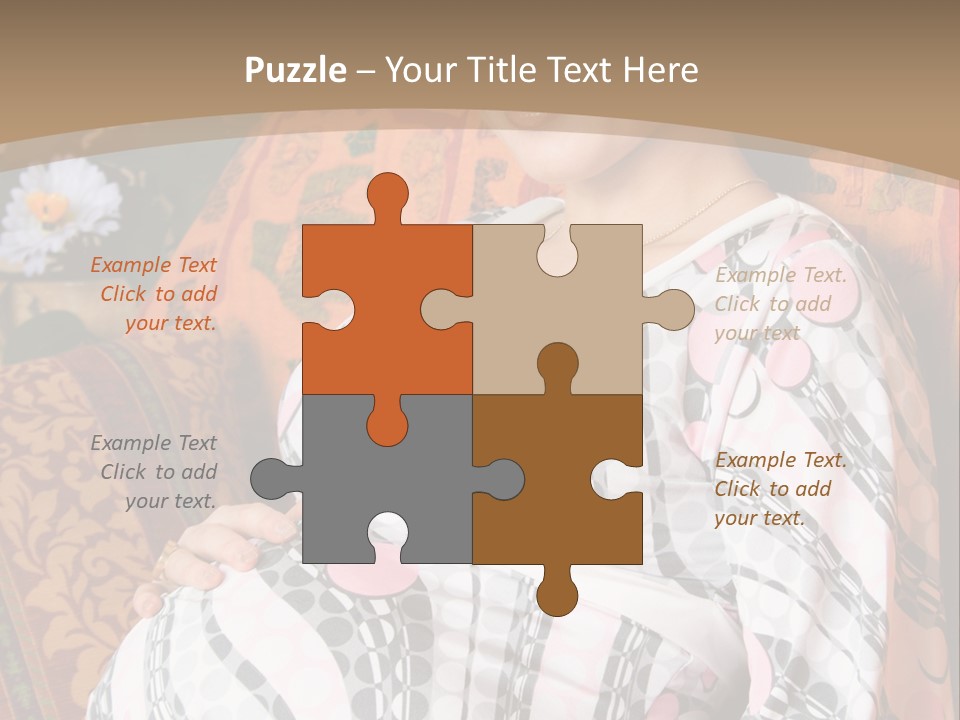 Happy Pregnancy Women Sitting On Sofa And Listing Photoalbum. PowerPoint Template