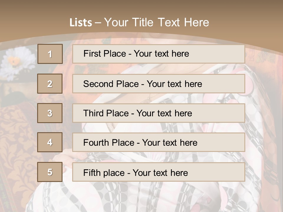 Happy Pregnancy Women Sitting On Sofa And Listing Photoalbum. PowerPoint Template