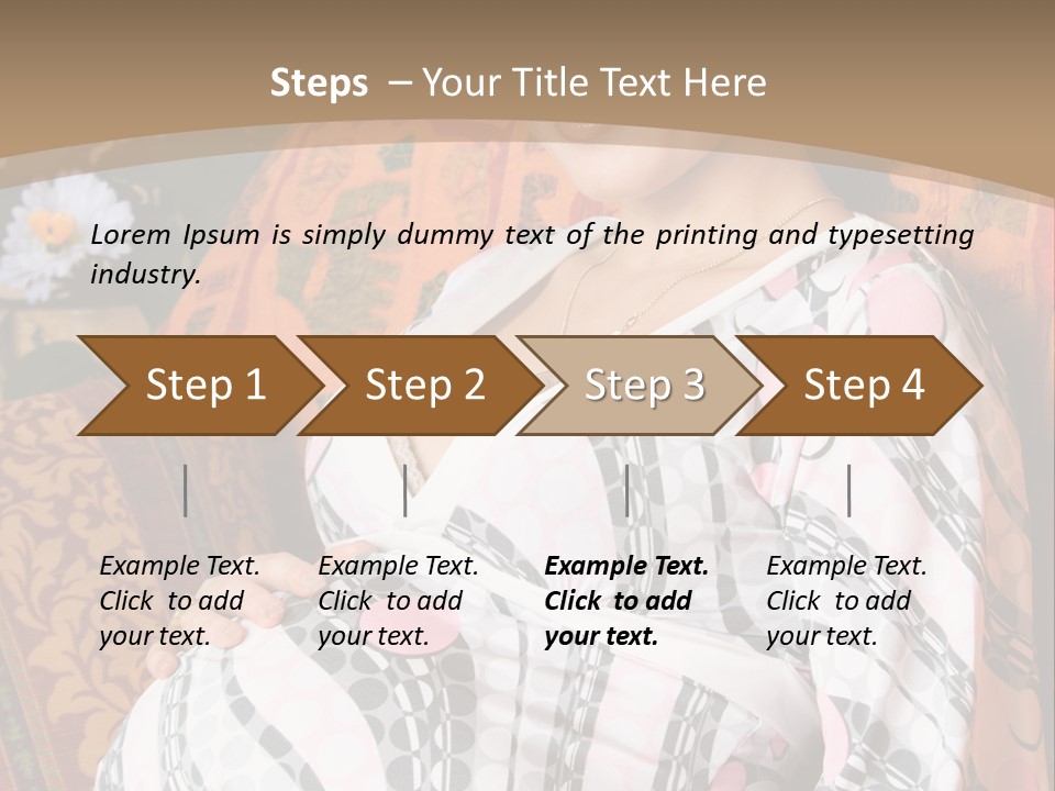 Happy Pregnancy Women Sitting On Sofa And Listing Photoalbum. PowerPoint Template