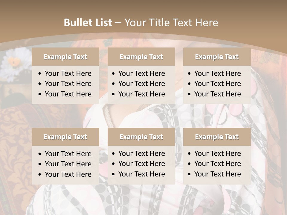 Happy Pregnancy Women Sitting On Sofa And Listing Photoalbum. PowerPoint Template