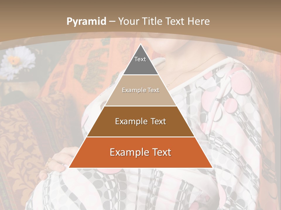 Happy Pregnancy Women Sitting On Sofa And Listing Photoalbum. PowerPoint Template