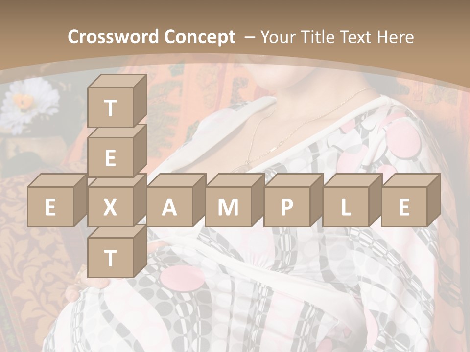 Happy Pregnancy Women Sitting On Sofa And Listing Photoalbum. PowerPoint Template