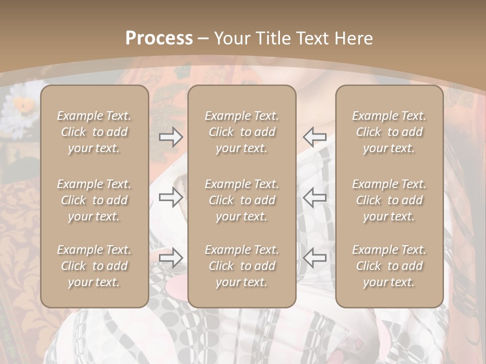 Happy Pregnancy Women Sitting On Sofa And Listing Photoalbum. PowerPoint Template