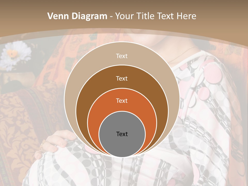 Happy Pregnancy Women Sitting On Sofa And Listing Photoalbum. PowerPoint Template