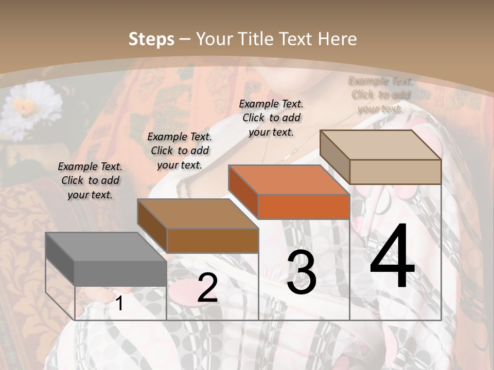 Happy Pregnancy Women Sitting On Sofa And Listing Photoalbum. PowerPoint Template