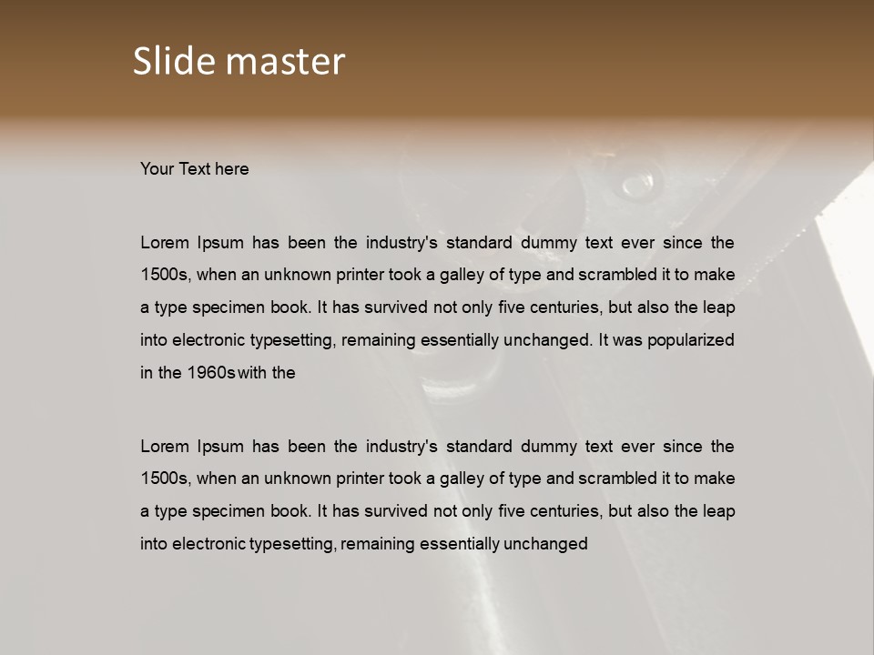 Metal Wheel And Track Of A Garage Door. PowerPoint Template