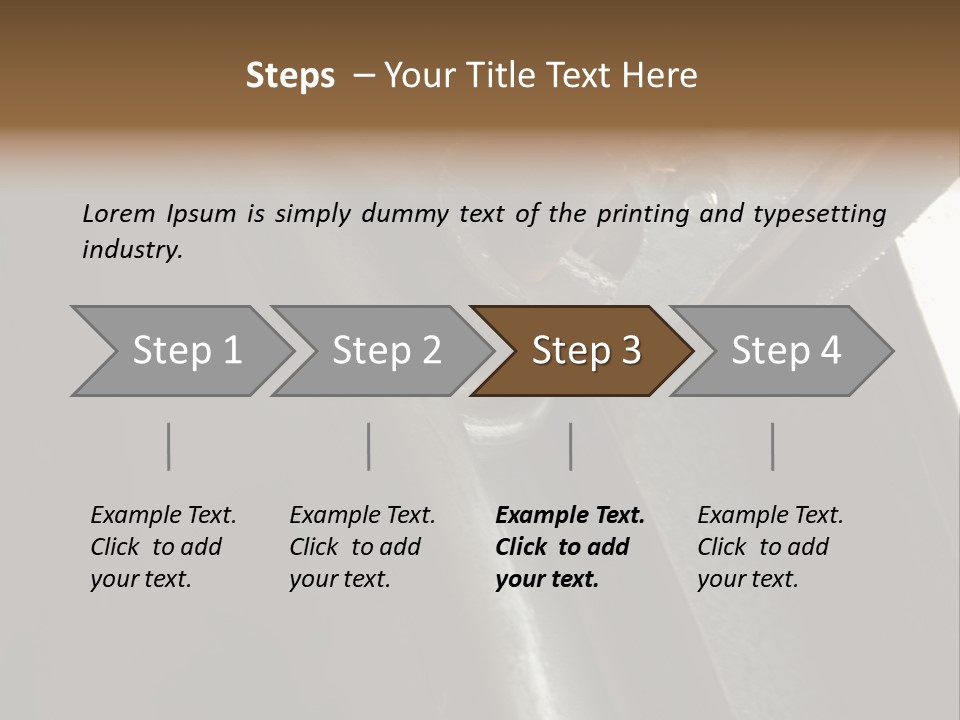 Metal Wheel And Track Of A Garage Door. PowerPoint Template