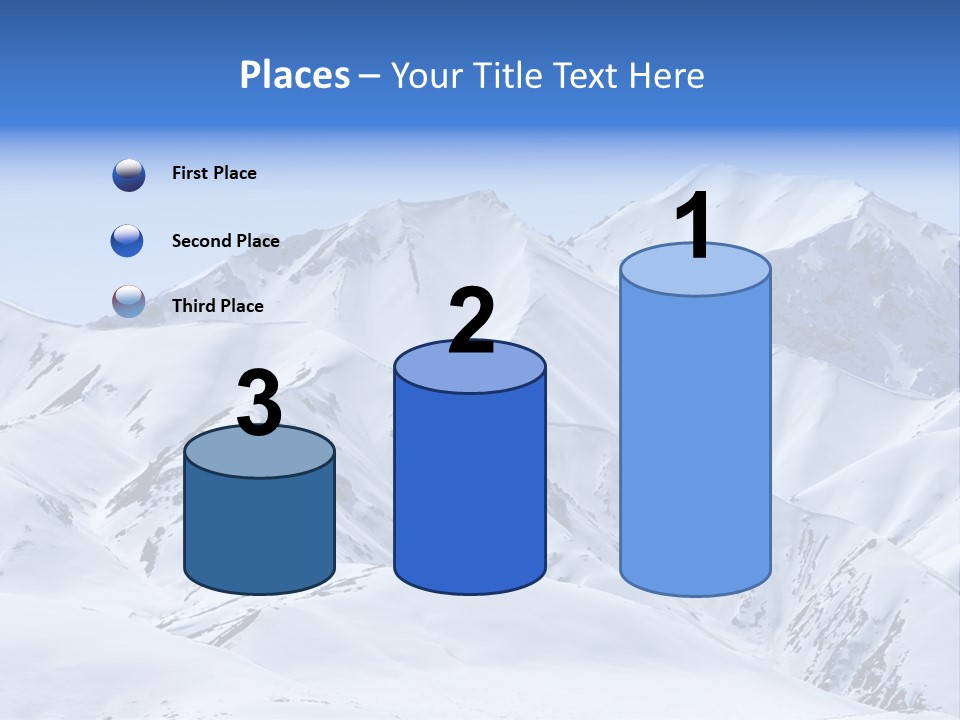 Snow Covered Beautiful Mountain Peaks PowerPoint Template