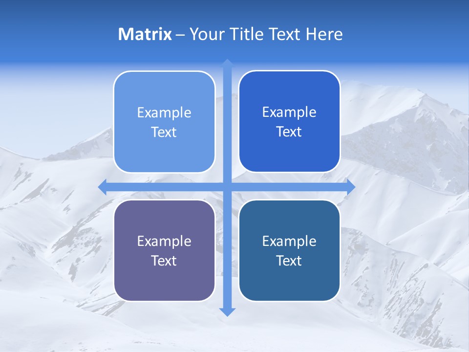 Snow Covered Beautiful Mountain Peaks PowerPoint Template
