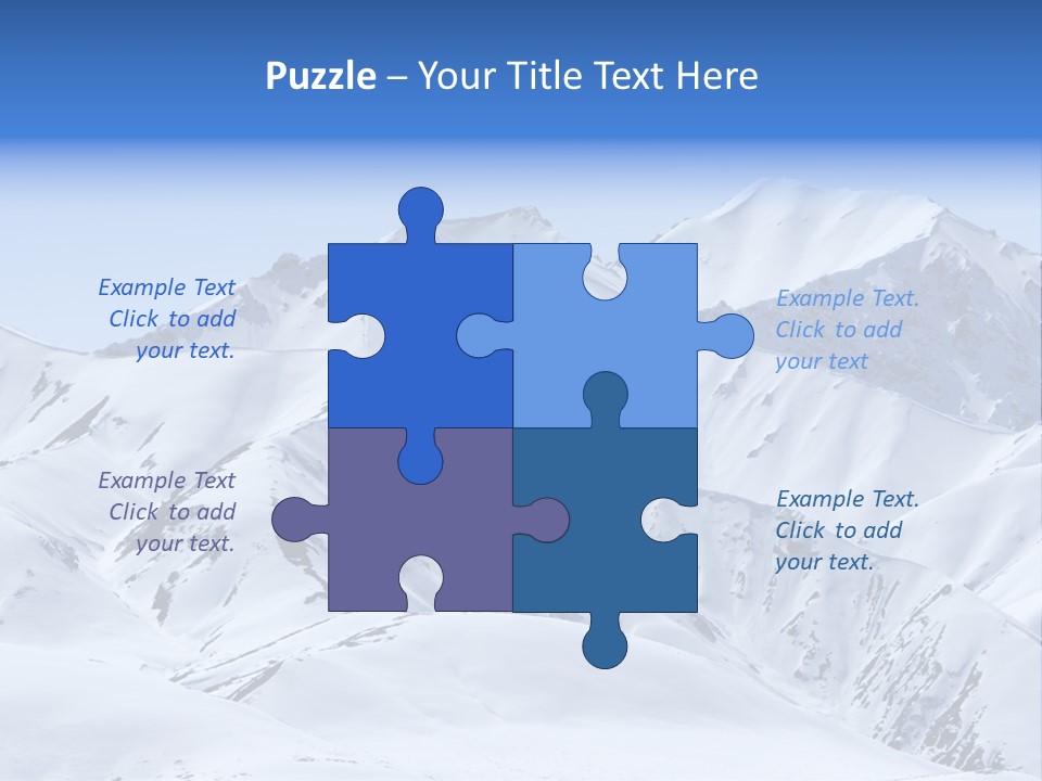 Snow Covered Beautiful Mountain Peaks PowerPoint Template