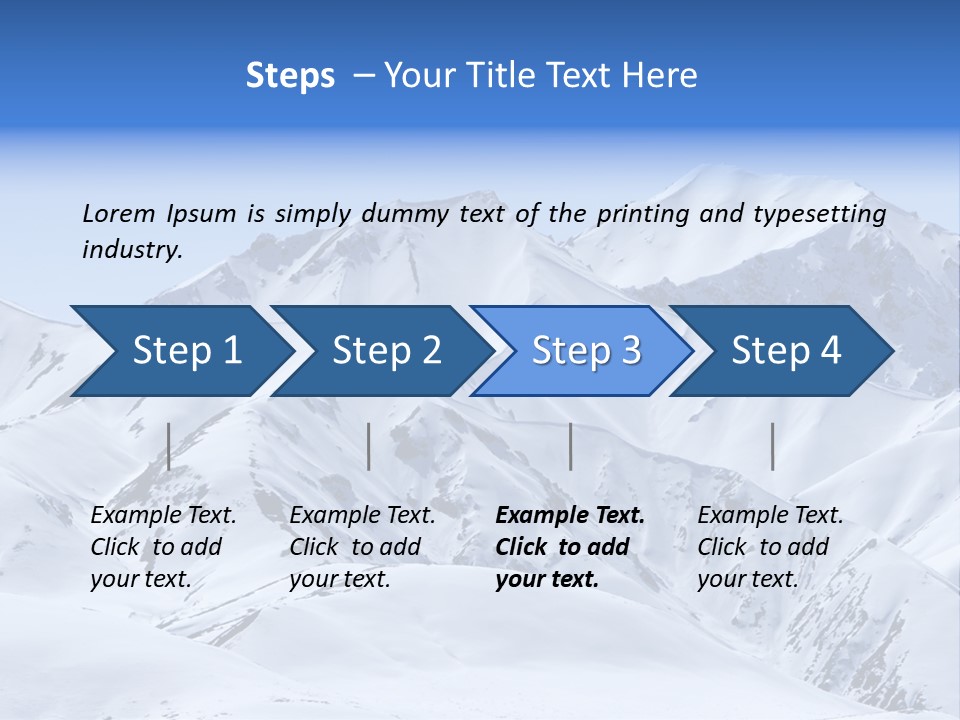 Snow Covered Beautiful Mountain Peaks PowerPoint Template