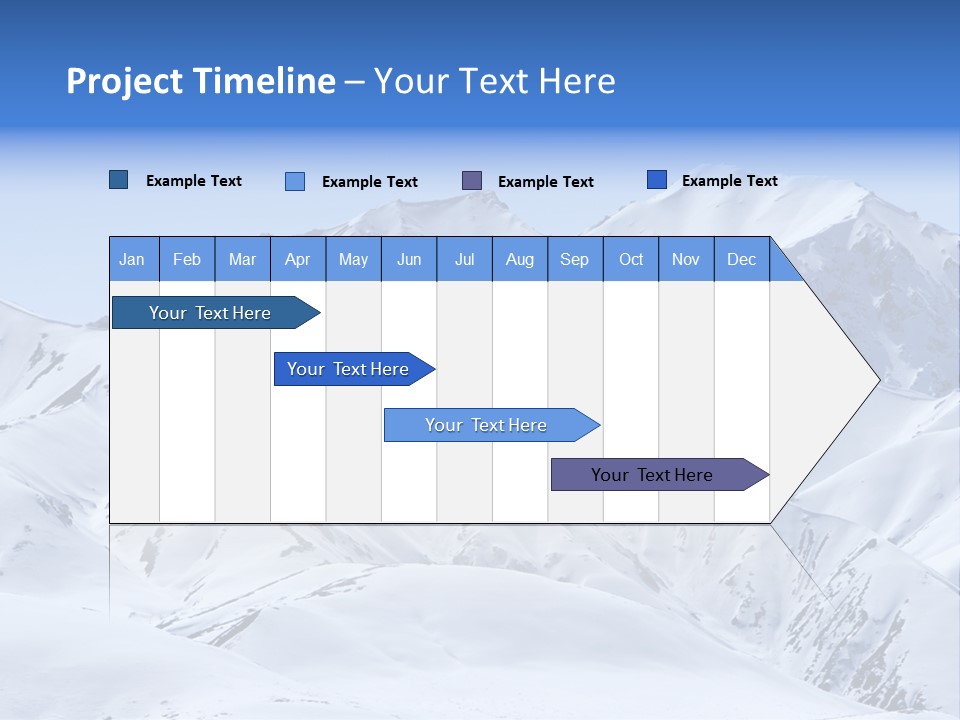 Snow Covered Beautiful Mountain Peaks PowerPoint Template