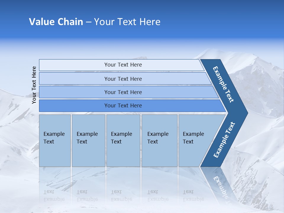 Snow Covered Beautiful Mountain Peaks PowerPoint Template
