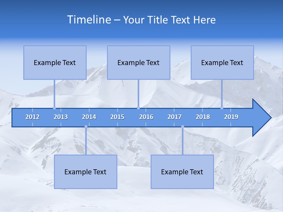 Snow Covered Beautiful Mountain Peaks PowerPoint Template