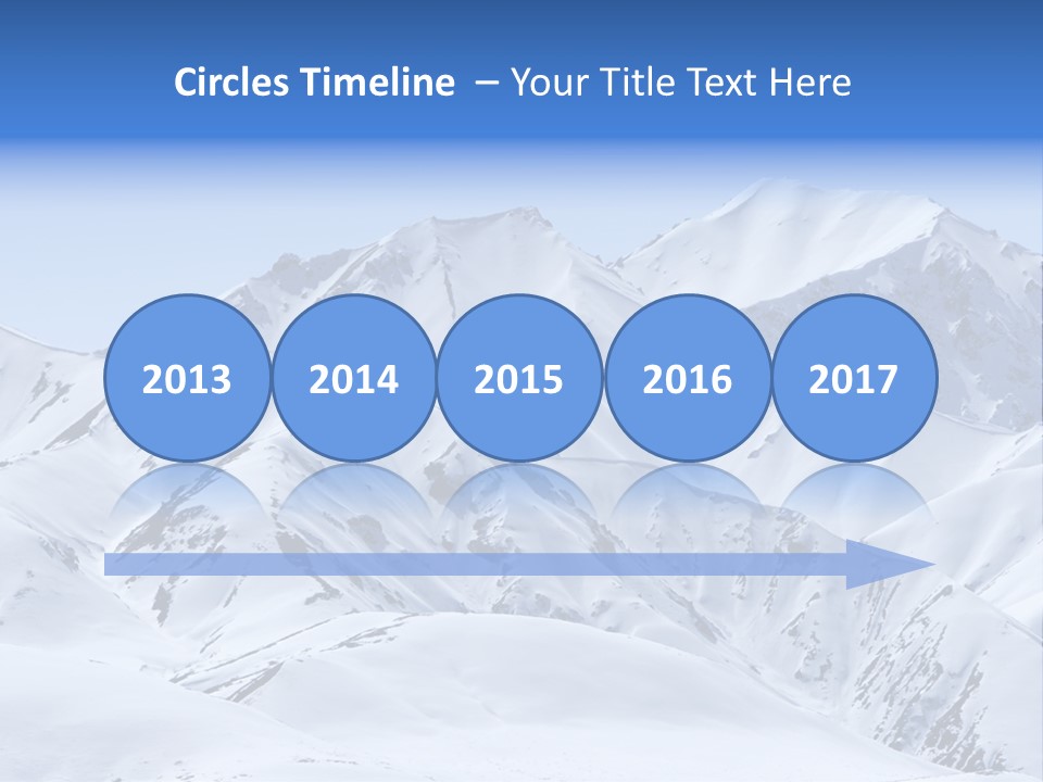 Snow Covered Beautiful Mountain Peaks PowerPoint Template