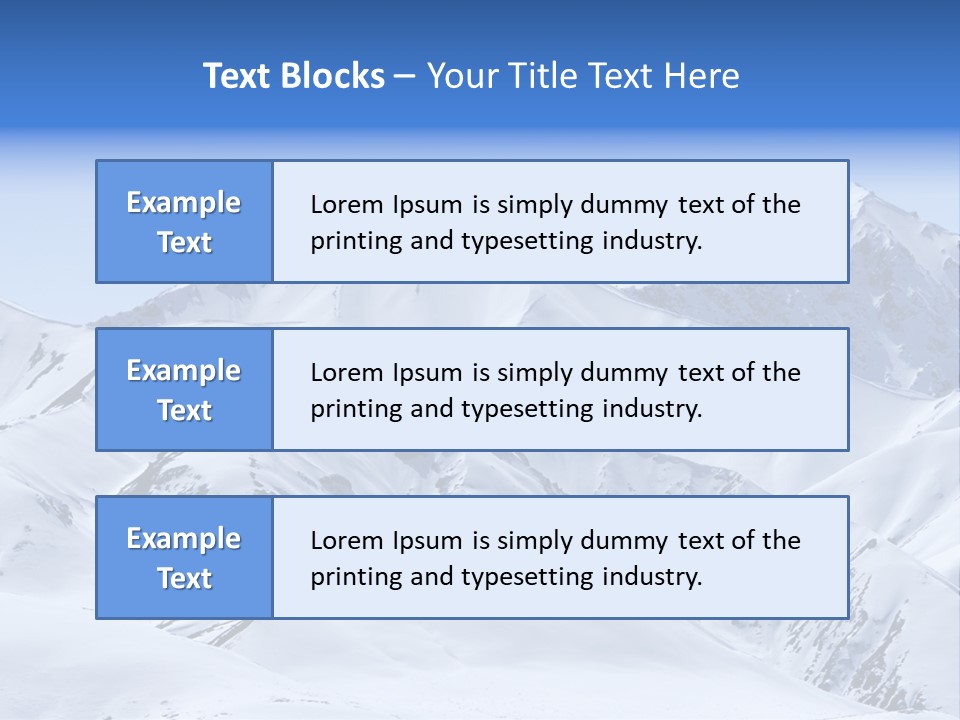 Snow Covered Beautiful Mountain Peaks PowerPoint Template