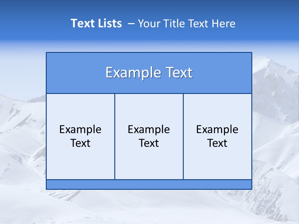 Snow Covered Beautiful Mountain Peaks PowerPoint Template