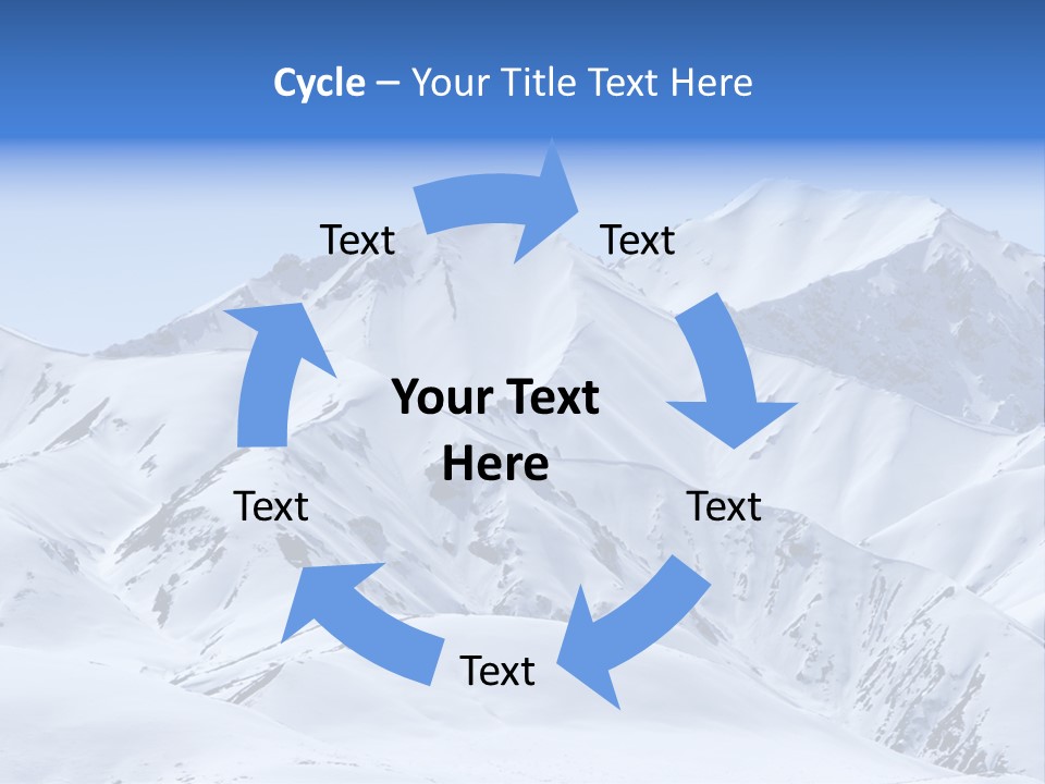 Snow Covered Beautiful Mountain Peaks PowerPoint Template