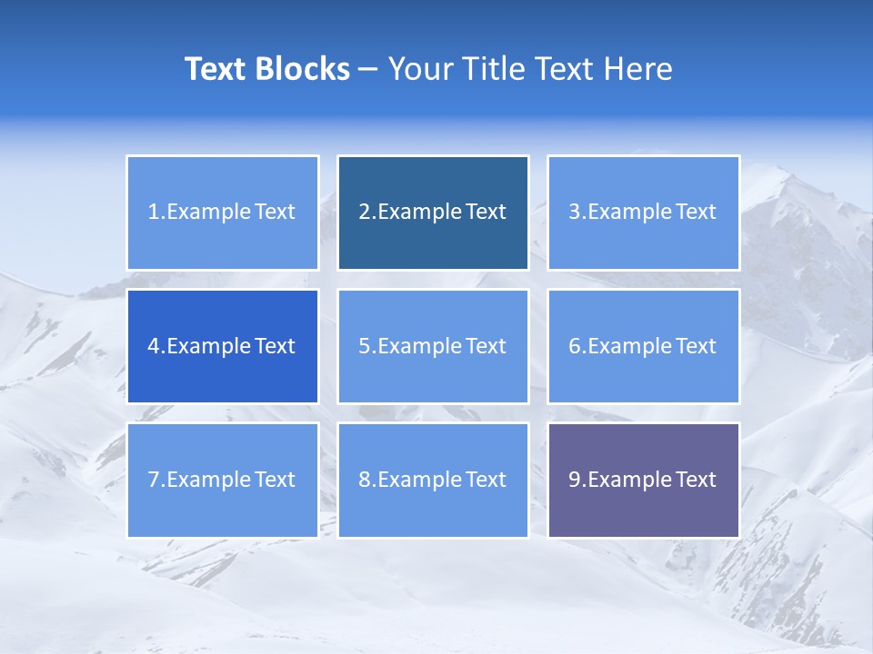 Snow Covered Beautiful Mountain Peaks PowerPoint Template