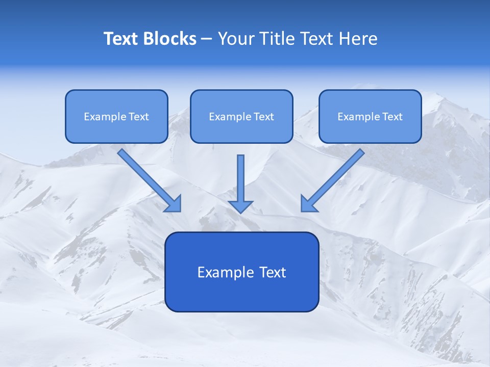 Snow Covered Beautiful Mountain Peaks PowerPoint Template