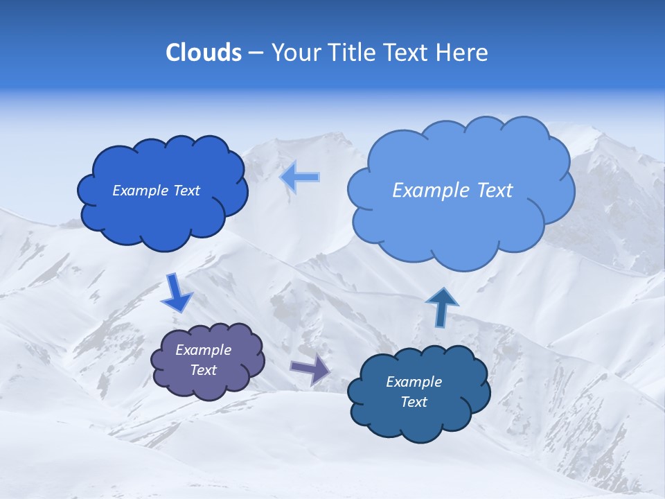 Snow Covered Beautiful Mountain Peaks PowerPoint Template