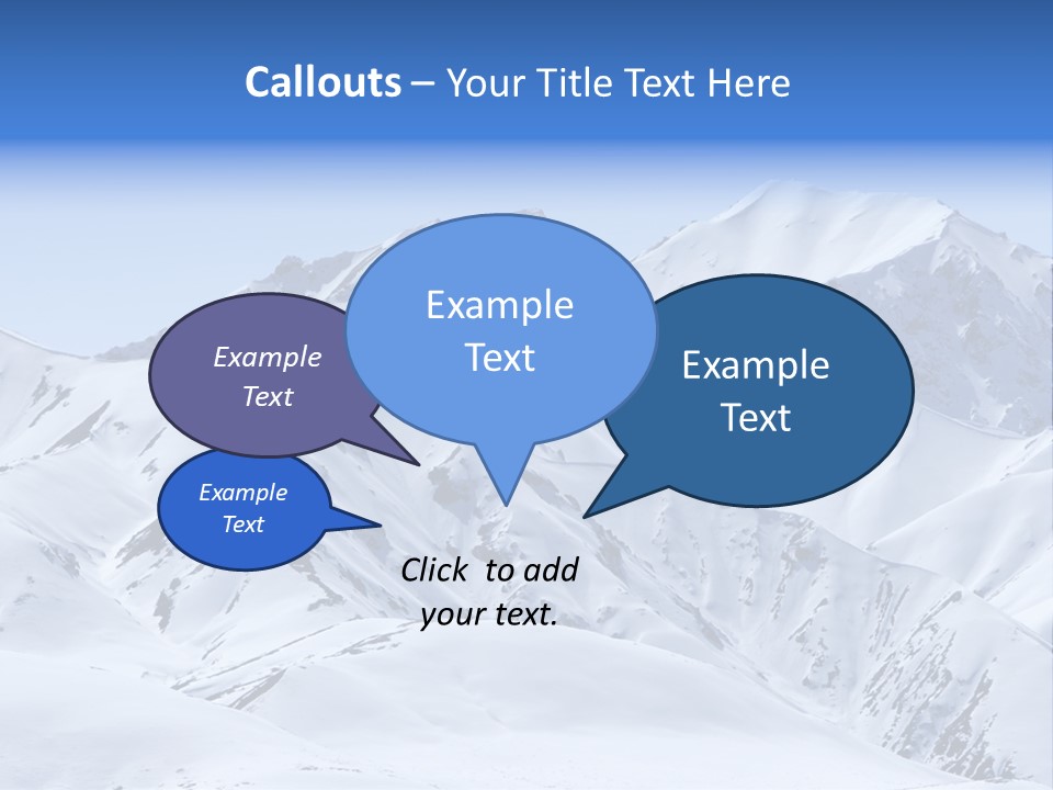 Snow Covered Beautiful Mountain Peaks PowerPoint Template