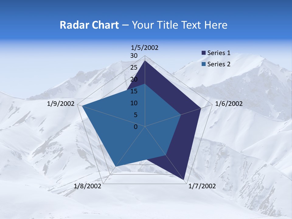 Snow Covered Beautiful Mountain Peaks PowerPoint Template