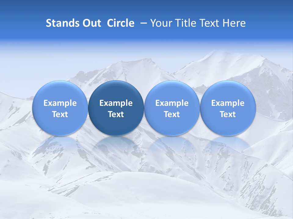 Snow Covered Beautiful Mountain Peaks PowerPoint Template