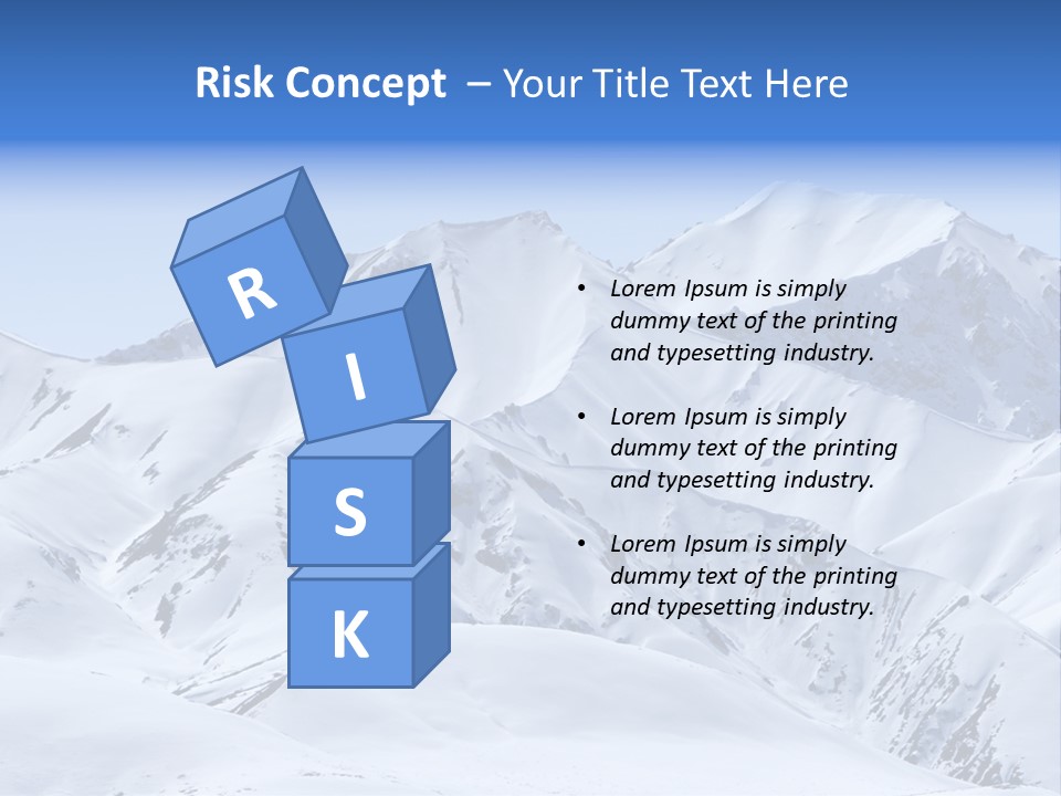 Snow Covered Beautiful Mountain Peaks PowerPoint Template