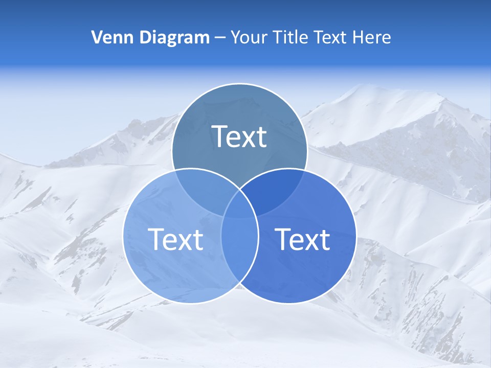 Snow Covered Beautiful Mountain Peaks PowerPoint Template