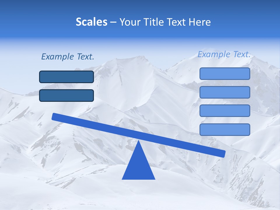 Snow Covered Beautiful Mountain Peaks PowerPoint Template