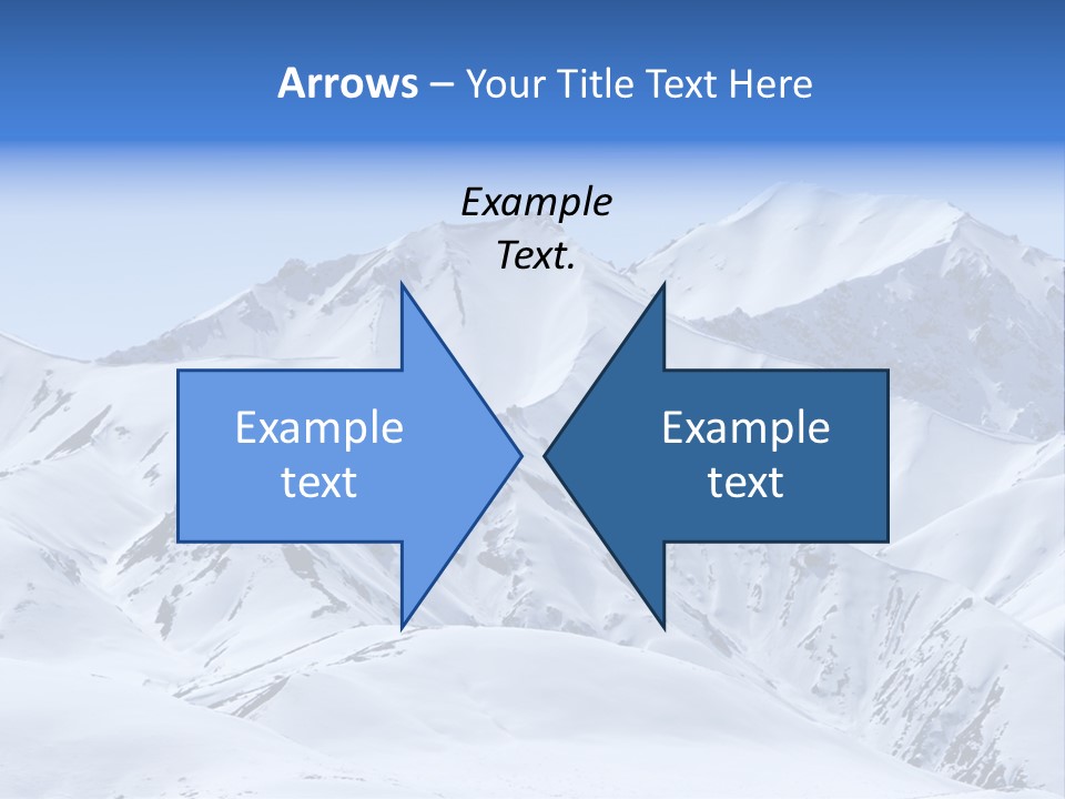 Snow Covered Beautiful Mountain Peaks PowerPoint Template