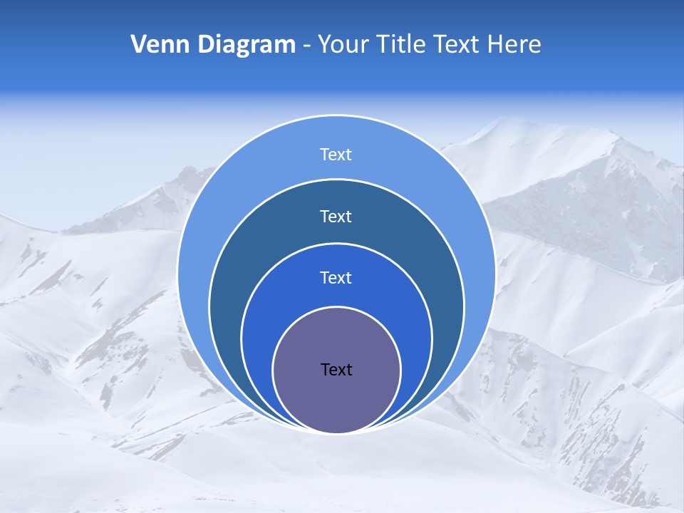 Snow Covered Beautiful Mountain Peaks PowerPoint Template