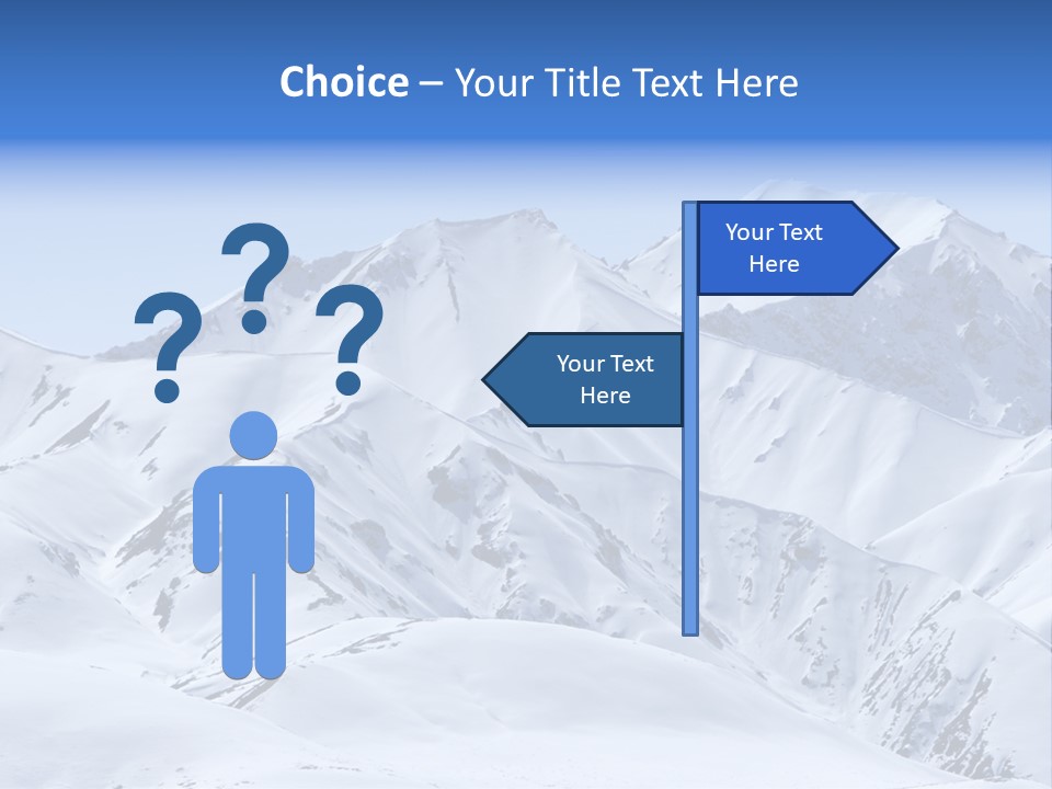 Snow Covered Beautiful Mountain Peaks PowerPoint Template