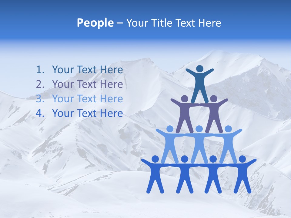 Snow Covered Beautiful Mountain Peaks PowerPoint Template