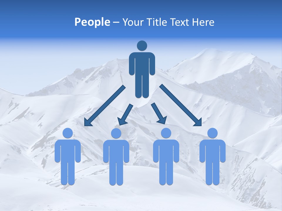 Snow Covered Beautiful Mountain Peaks PowerPoint Template