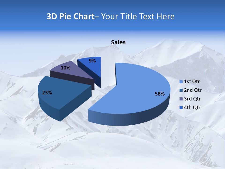 Snow Covered Beautiful Mountain Peaks PowerPoint Template