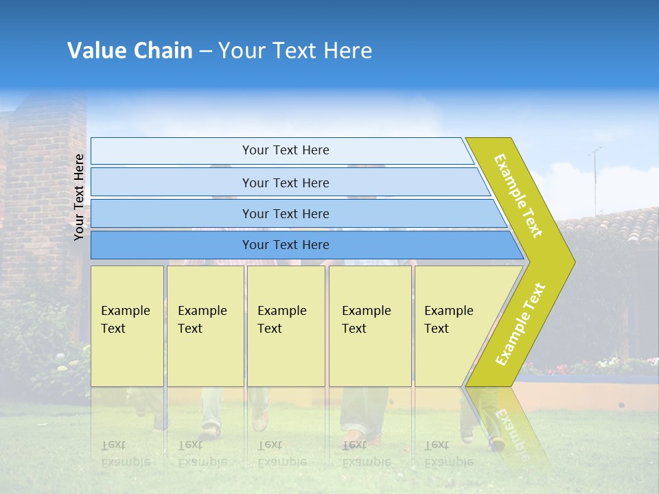 Happy Family Running And Having Fun Outdoors Smiling And Enjoying PowerPoint Template