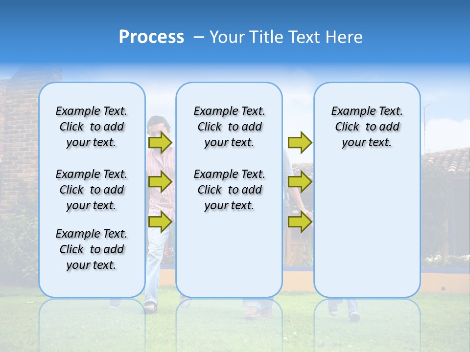 Happy Family Running And Having Fun Outdoors Smiling And Enjoying PowerPoint Template