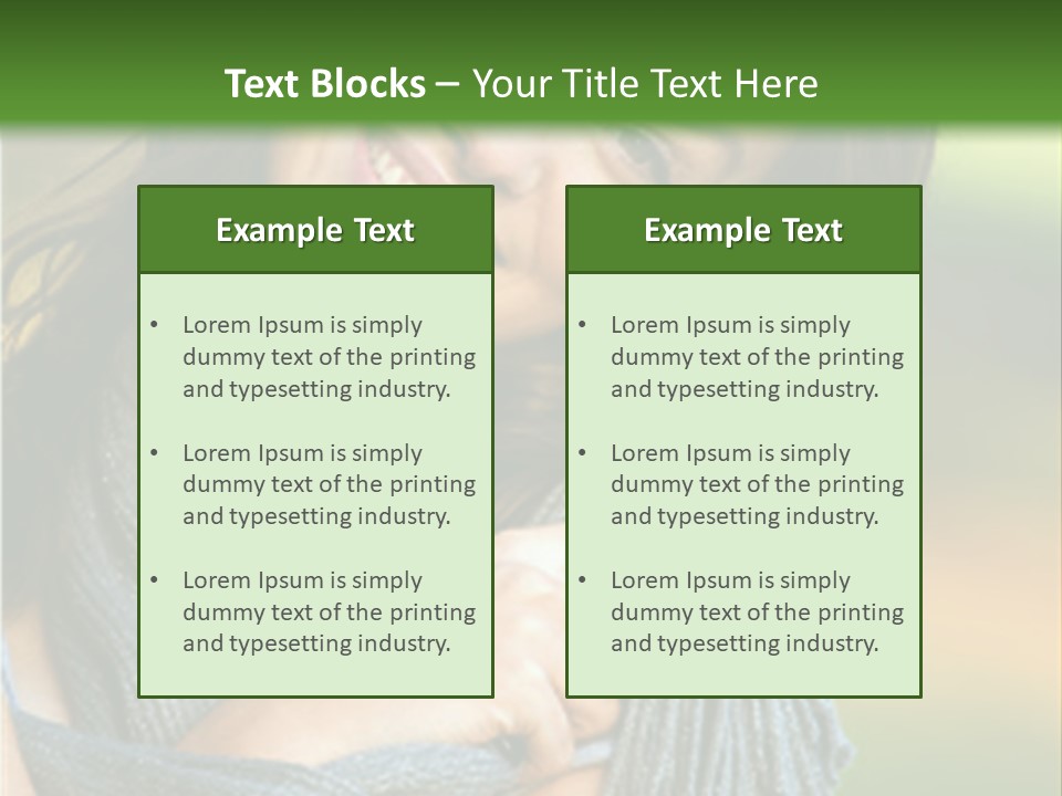 Beautiful Female Portrait Outdoors Smiling And Playing With Her Scarf PowerPoint Template