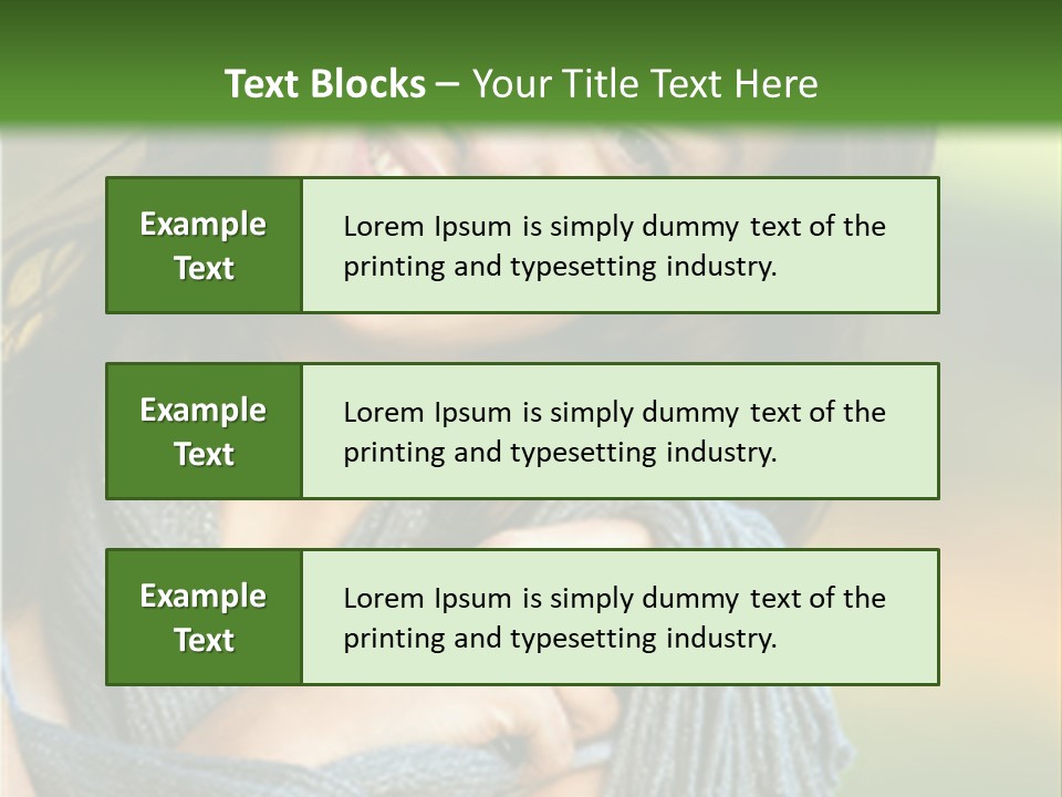 Beautiful Female Portrait Outdoors Smiling And Playing With Her Scarf PowerPoint Template