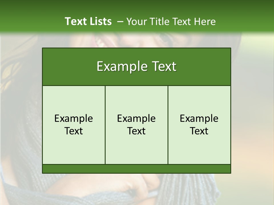 Beautiful Female Portrait Outdoors Smiling And Playing With Her Scarf PowerPoint Template