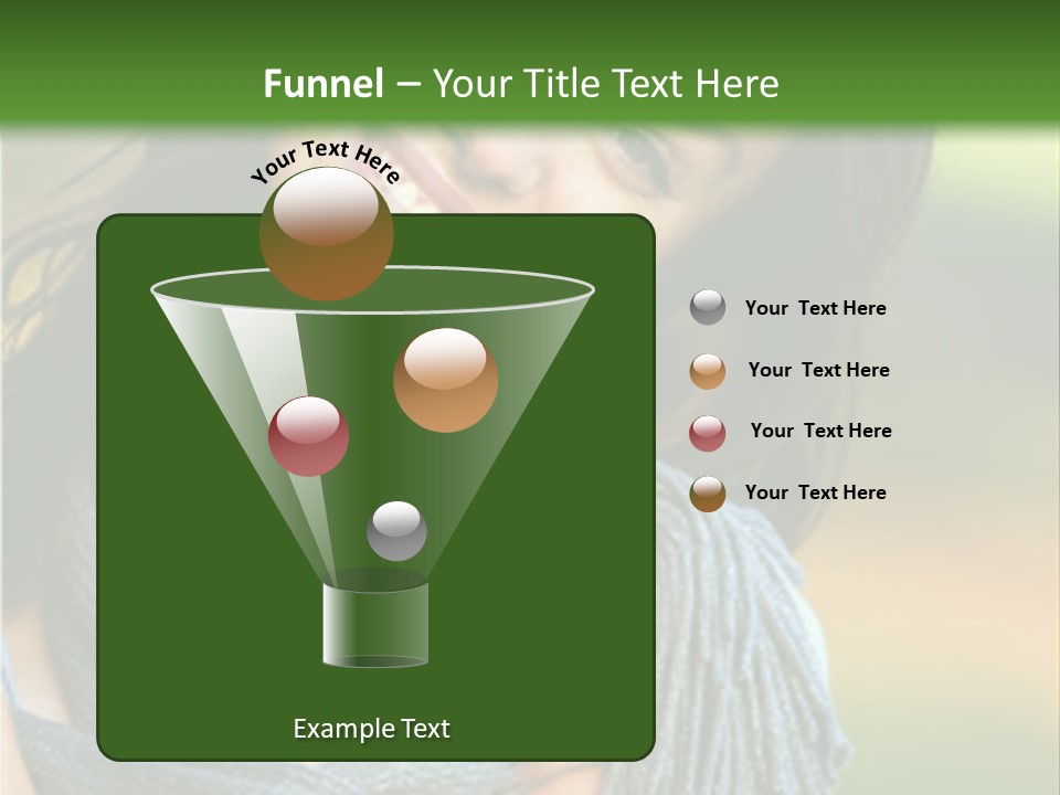 Beautiful Female Portrait Outdoors Smiling And Playing With Her Scarf PowerPoint Template