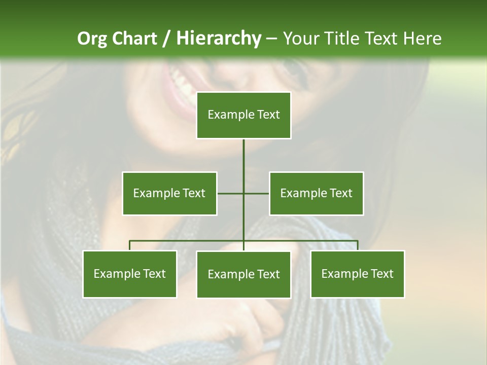 Beautiful Female Portrait Outdoors Smiling And Playing With Her Scarf PowerPoint Template