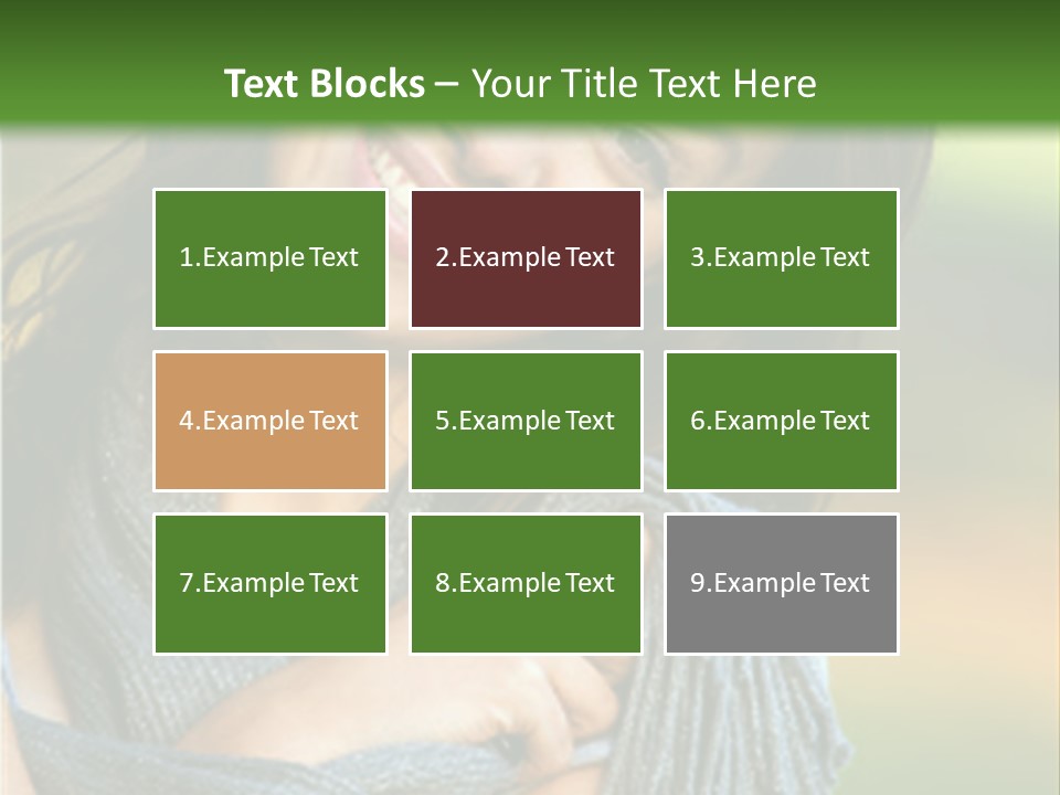 Beautiful Female Portrait Outdoors Smiling And Playing With Her Scarf PowerPoint Template