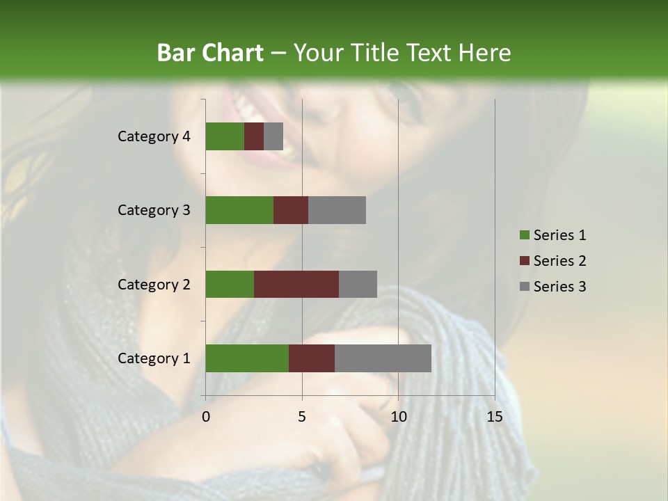 Beautiful Female Portrait Outdoors Smiling And Playing With Her Scarf PowerPoint Template