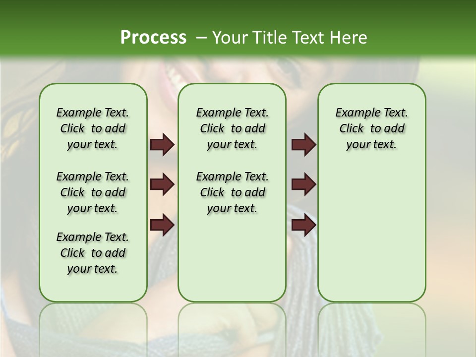 Beautiful Female Portrait Outdoors Smiling And Playing With Her Scarf PowerPoint Template