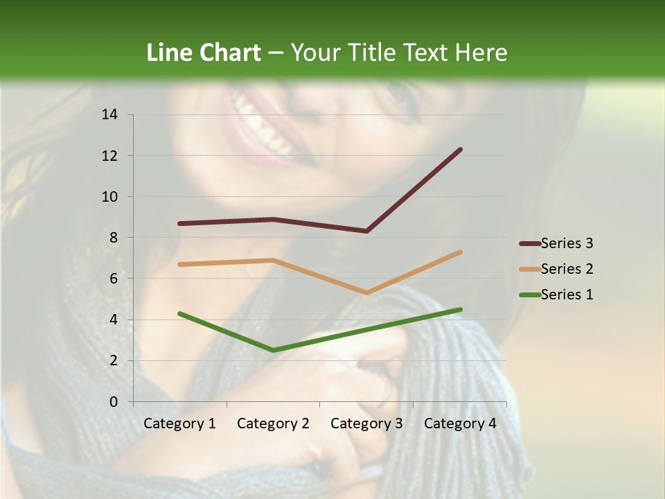 Beautiful Female Portrait Outdoors Smiling And Playing With Her Scarf PowerPoint Template